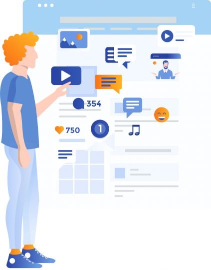 Digital Social website illustration