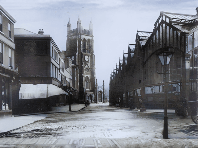 Marketplace Stockport circa 1905